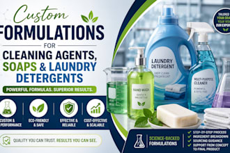 develop custom formulations for cleaning agents, soaps and laundry detergents