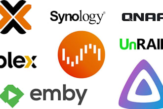 do nas synology, plex, qnap, emby, unraid, proxmox, jellyfin, and automations
