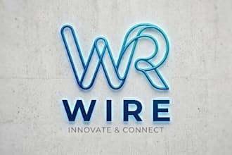design a modern and professional wire brand logo