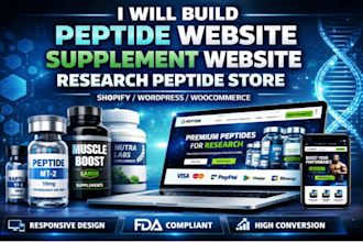 build peptide website supplement website research peptide supplement store