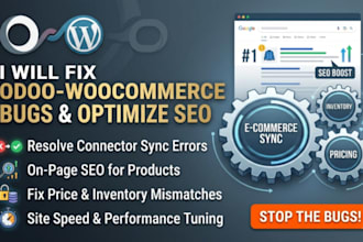 fix odoo woocommerce bugs and optimize website SEO