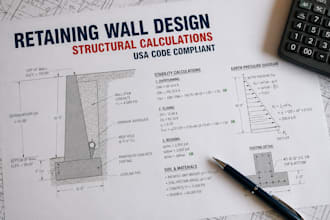 design safe retaining wall with professional structural calculations USA