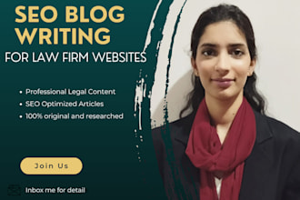 write SEO blog posts for law firm websites