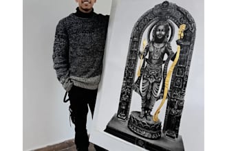 create a charcoal portrait or acrylic paintings