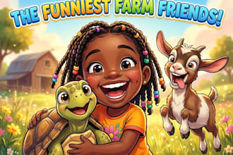 children story book illustration, children book, kids picture book illustration