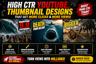 design high CTR cinematic youtube thumbnail