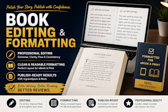edit and format your book, novel, or manuscript for publishing