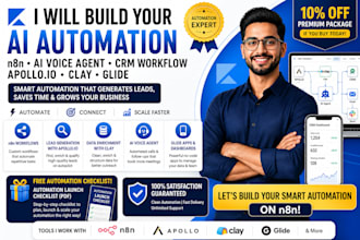 claw n8n, ai automation, crm workflow, ai voice agent, apollo io, clay com glide