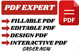 design fillable and interactive PDF form for you