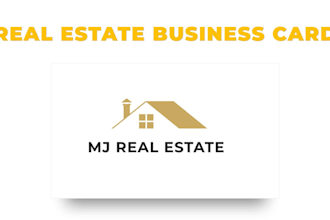 create a clean real estate business card design