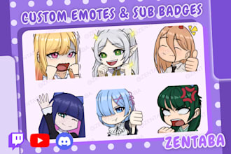 make custom emotes and sub badges for youtube twitch discord