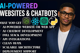 build ai website application ai chatbot full stack developer website development