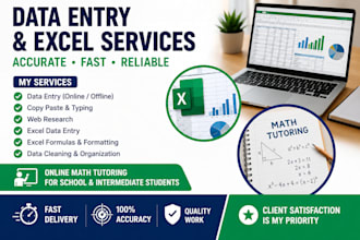 do PDF to excel, data entry, excel work