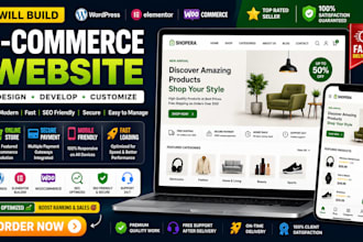 design modern wordpress website with elementor and ecommerce