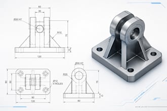create professional technical drawings, cad drafting and engineering drawings