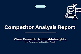 do a competitor analysis and UX research report for your business