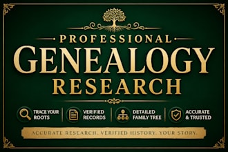 do genealogy research verified ancestry and a detailed family tree report