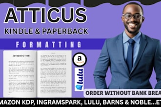 atticus book formatting atticus kindle formatting paperback formatting KDP book