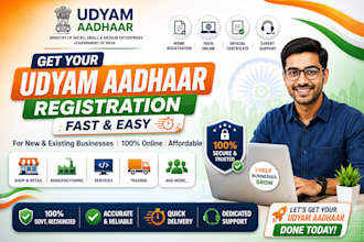create udyam aadhaar for new or existing businesses