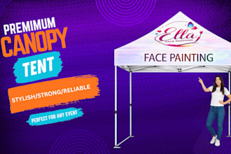 design canopy tent, and rollup banner