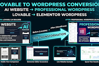 migrate lovable ai website to wordpress elementor