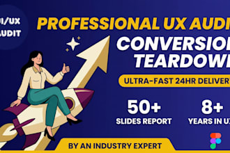 perform a professional UI UX audit and conversion teardown in 24 hours