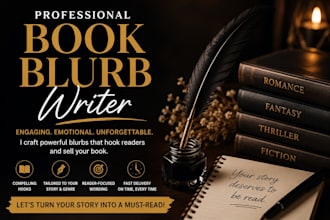 write a captivating book blurb that sells