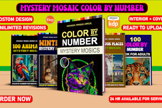 create mystery mosaics color by number book for adults