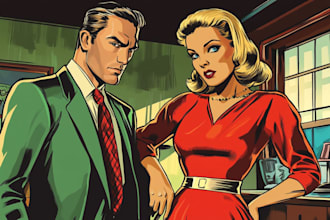 draw special comic illustration or graphic novel