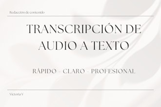 trascribo audios y los convierto en textos claros y profesionales