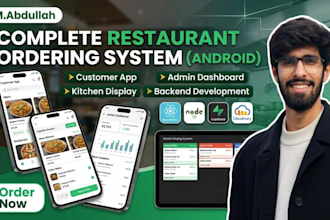 build a complete restaurant ordering system mobile app