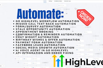 automate go highlevel workflow, funnel automation, ai agent, voice agent api