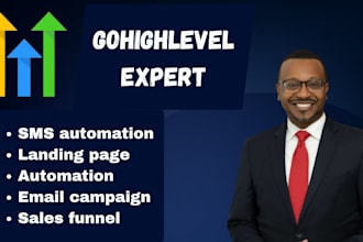 setup and manage gohighlevel website, emails SMS automation sales funnel expert
