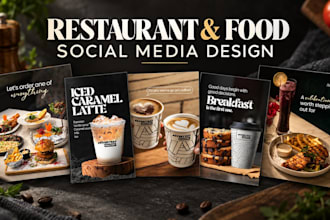 design restaurant and food social media posts