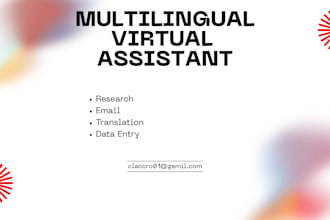 be your multilingual virtual assistant for any task