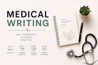 write medical and health articles and content