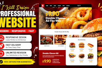 build a fast food restaurant website design