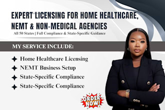 setup home healthcare, non medical agency, nemt with licensing in all US states