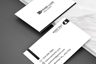 design a luxury business card for real estate beauty salon
