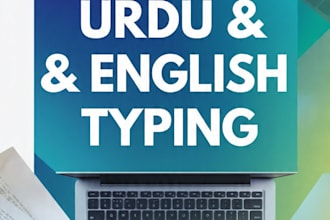 do fast urdu english typing and data entry work