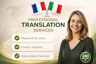 translate french to italian manually and professionally