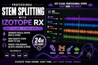 extract clean vocals and stems from any song in 24h