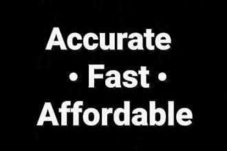 provide accurate urdu audio transcription in 24 hour