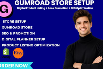 setup gumroad store gumroad digital product listing gumroad book promotion seo