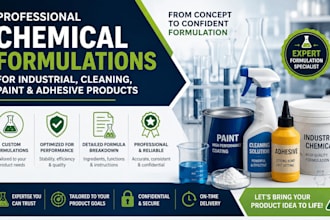 develop chemical formulations for industrial, cleaning, paint, adhesive products