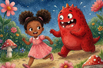 whimsical children story book illustration watercolor