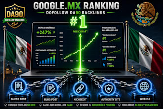 do mexico  sco googel ranking with dofollow da90 backlinks