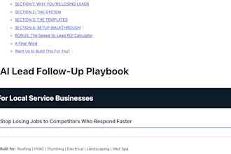 build an ai lead follow up system for local service businesses