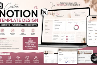 notion template design notion template design notion dashboard aesthetic notion