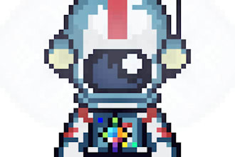 create 8 bit or 16 bit pixel art sprite, sprite sheet, animation, and game asset